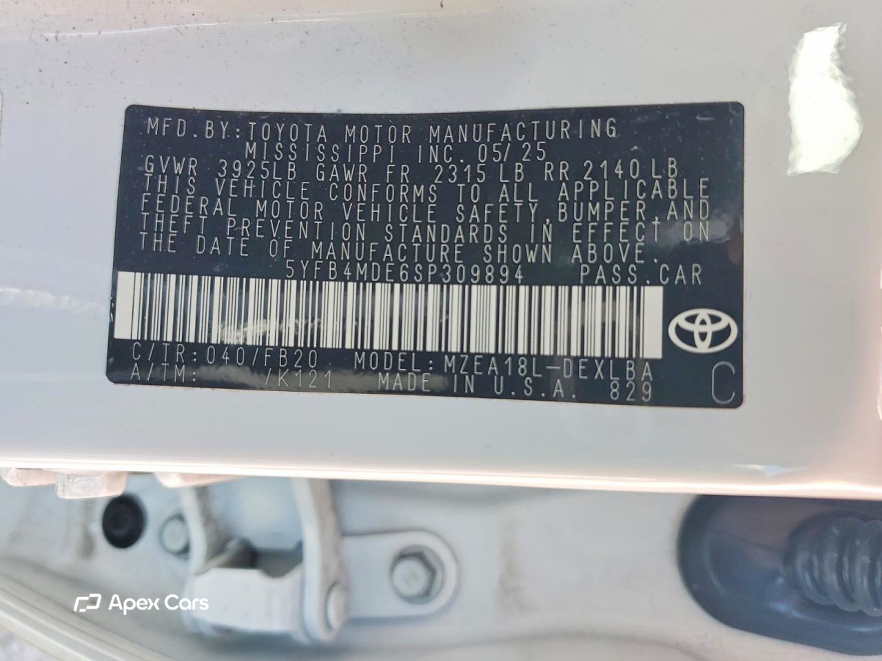Toyota Corolla 2025