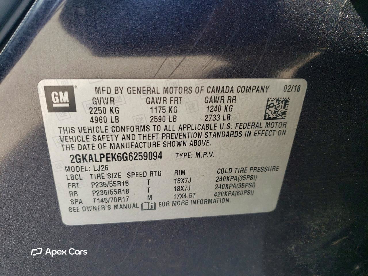 GMC Terrain 2016