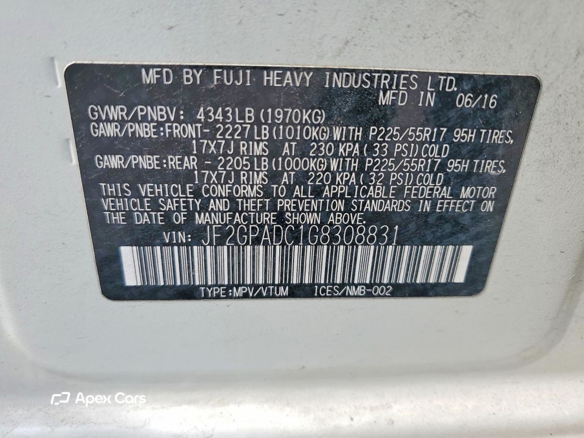 Subaru XV 2016