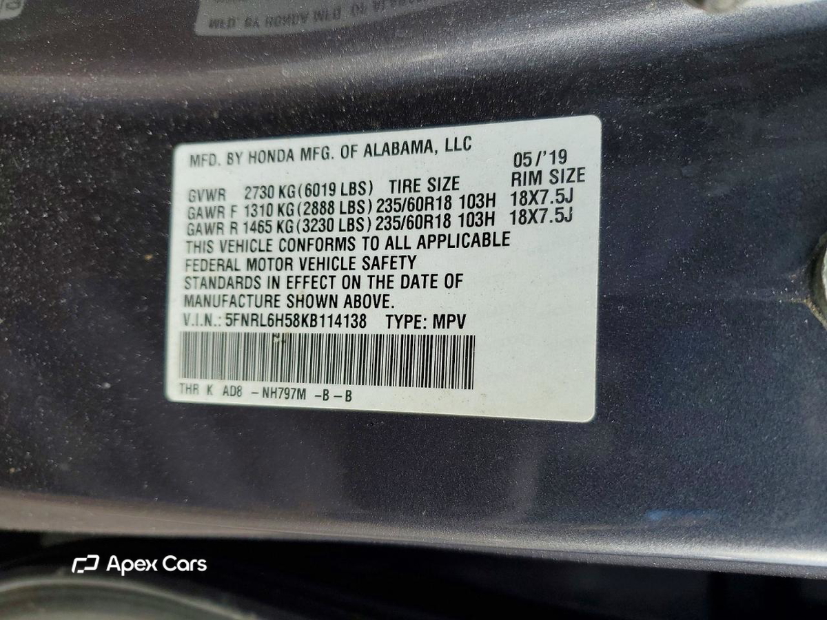 Honda Odyssey 2019
