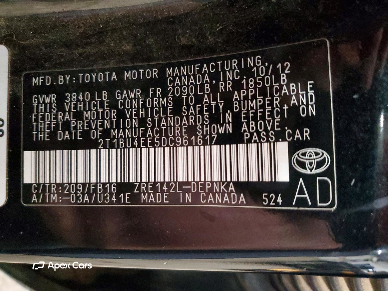 Toyota Corolla 2013