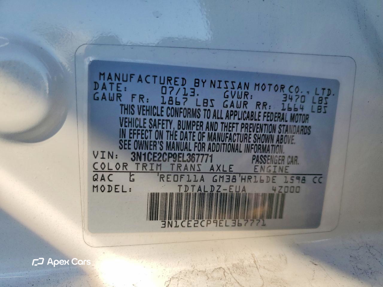 Nissan Versa 2014