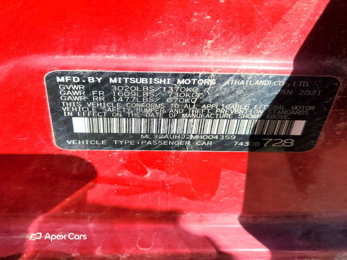 Mitsubishi Mirage 2021