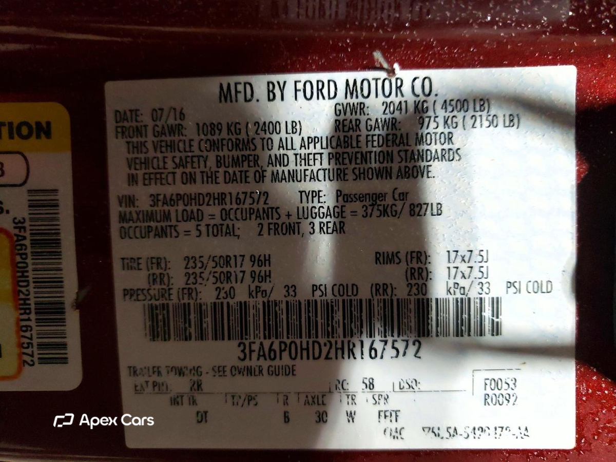 Ford Fusion 2017