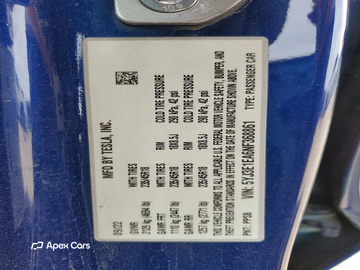 Tesla Model 3 2022