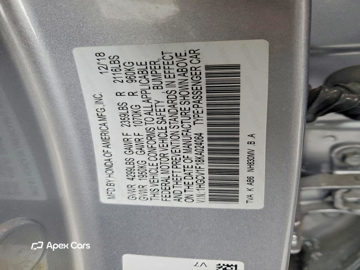 Honda Accord 2019