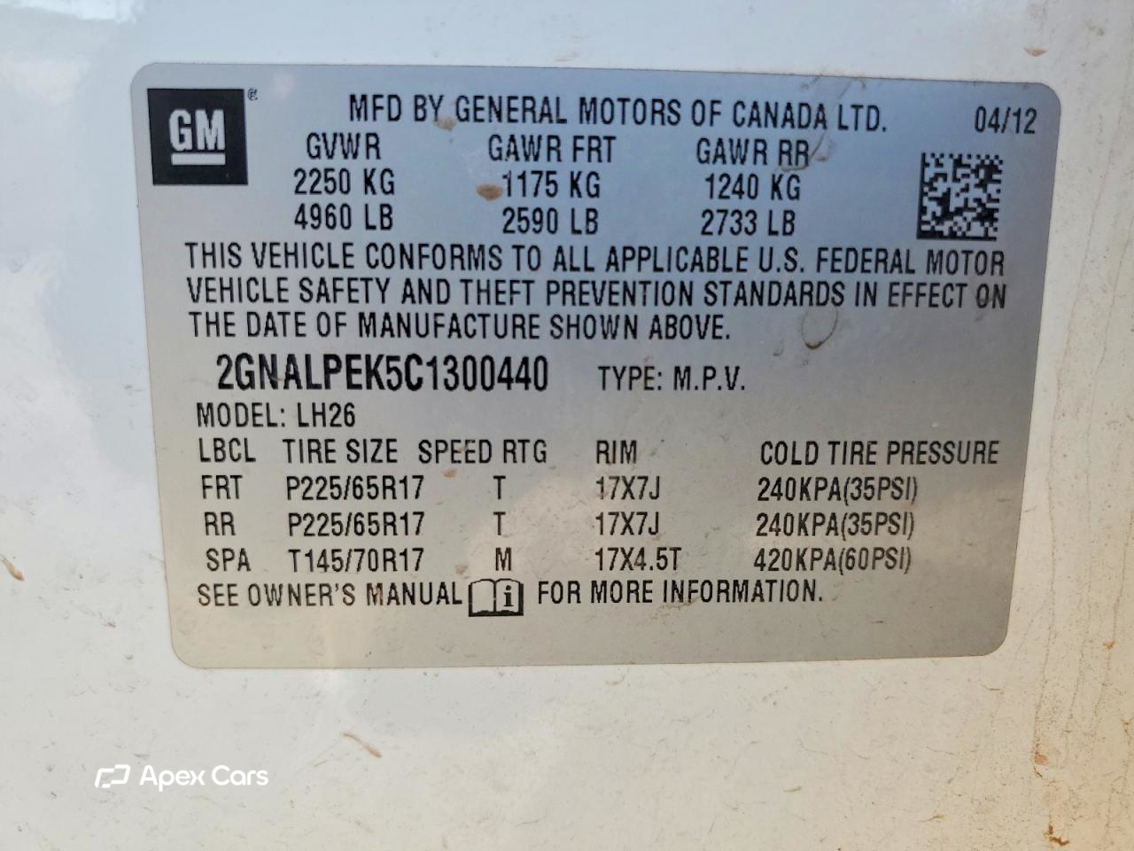 Chevrolet Equinox 2012