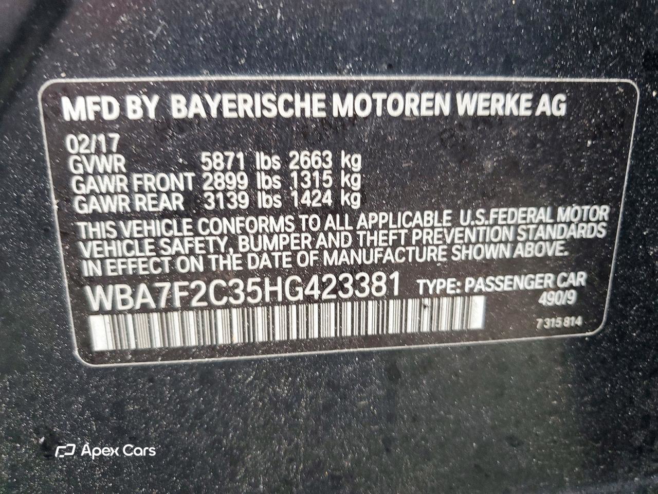 BMW Series 7 2017