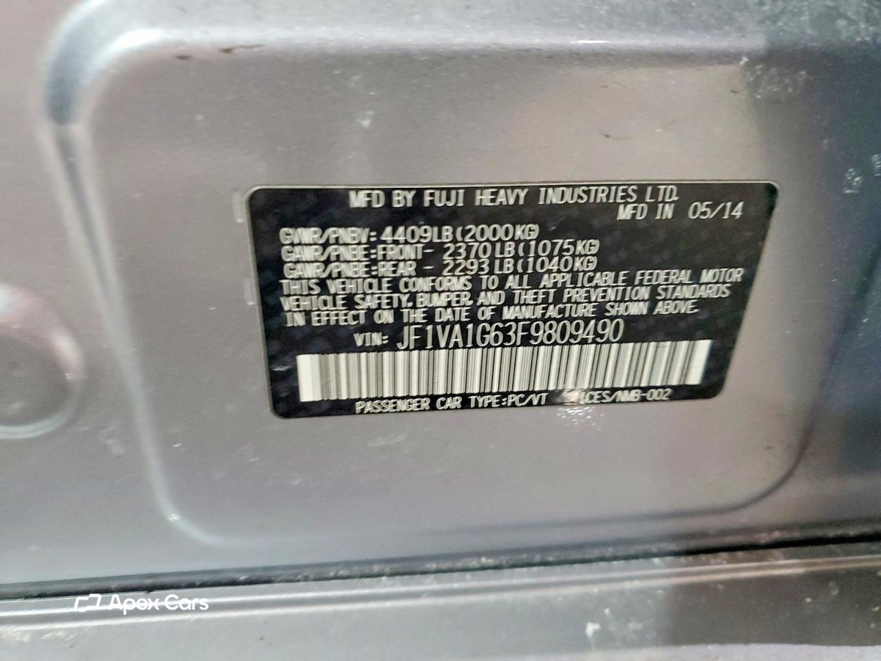 Subaru WRX 2015