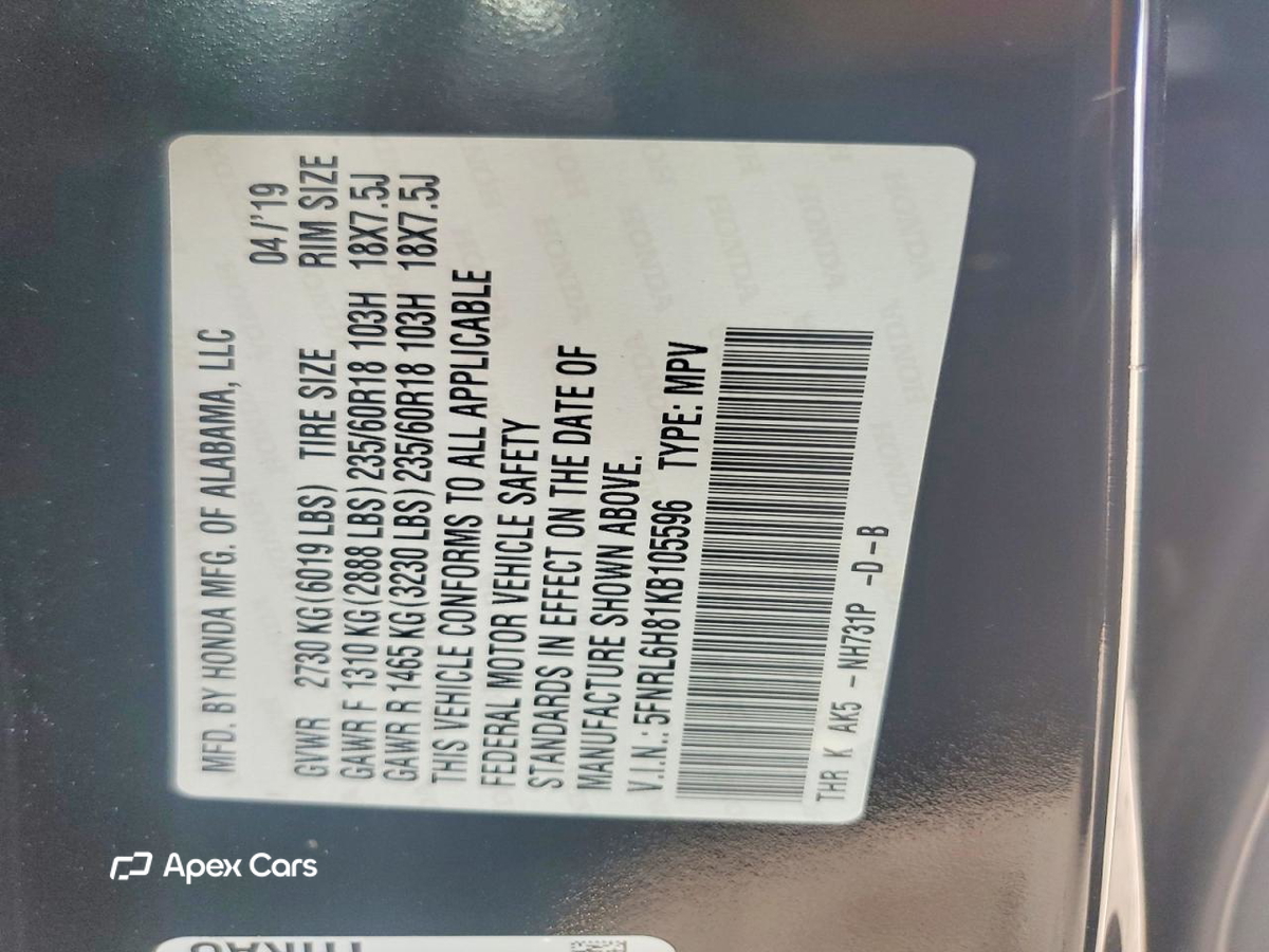 Honda Odyssey 2019