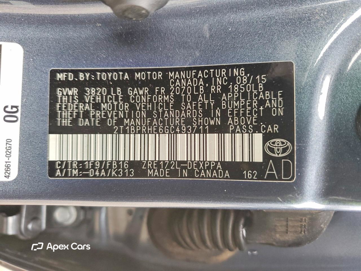 Toyota Corolla 2016