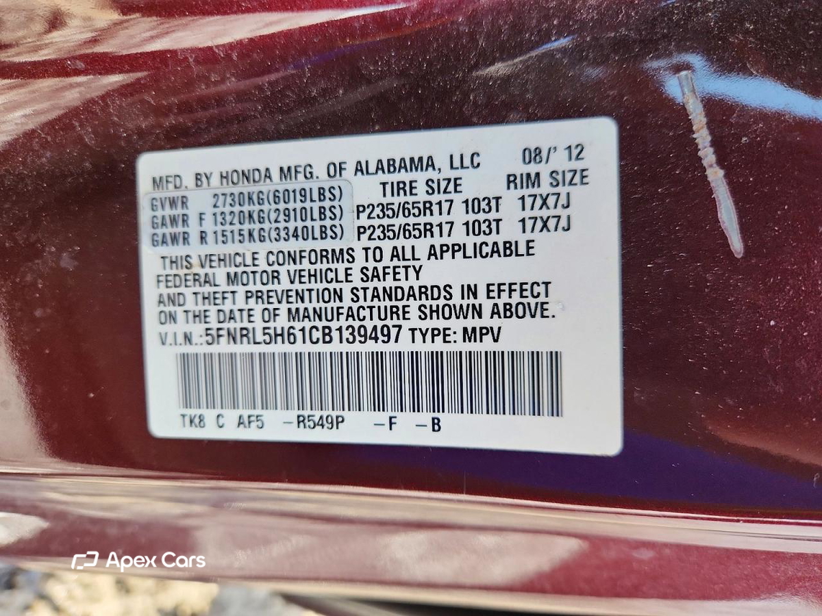Honda Odyssey 2012