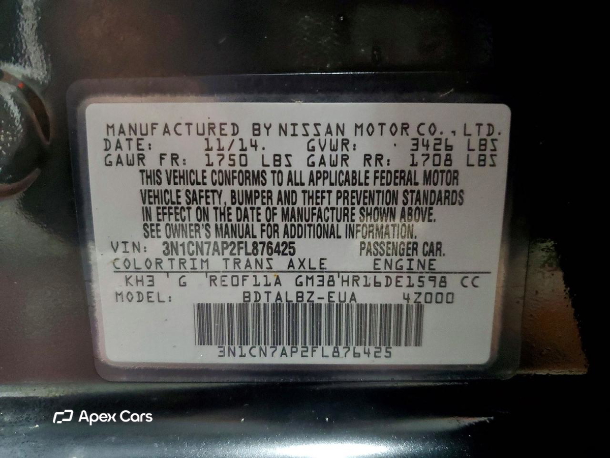 Nissan Versa 2015