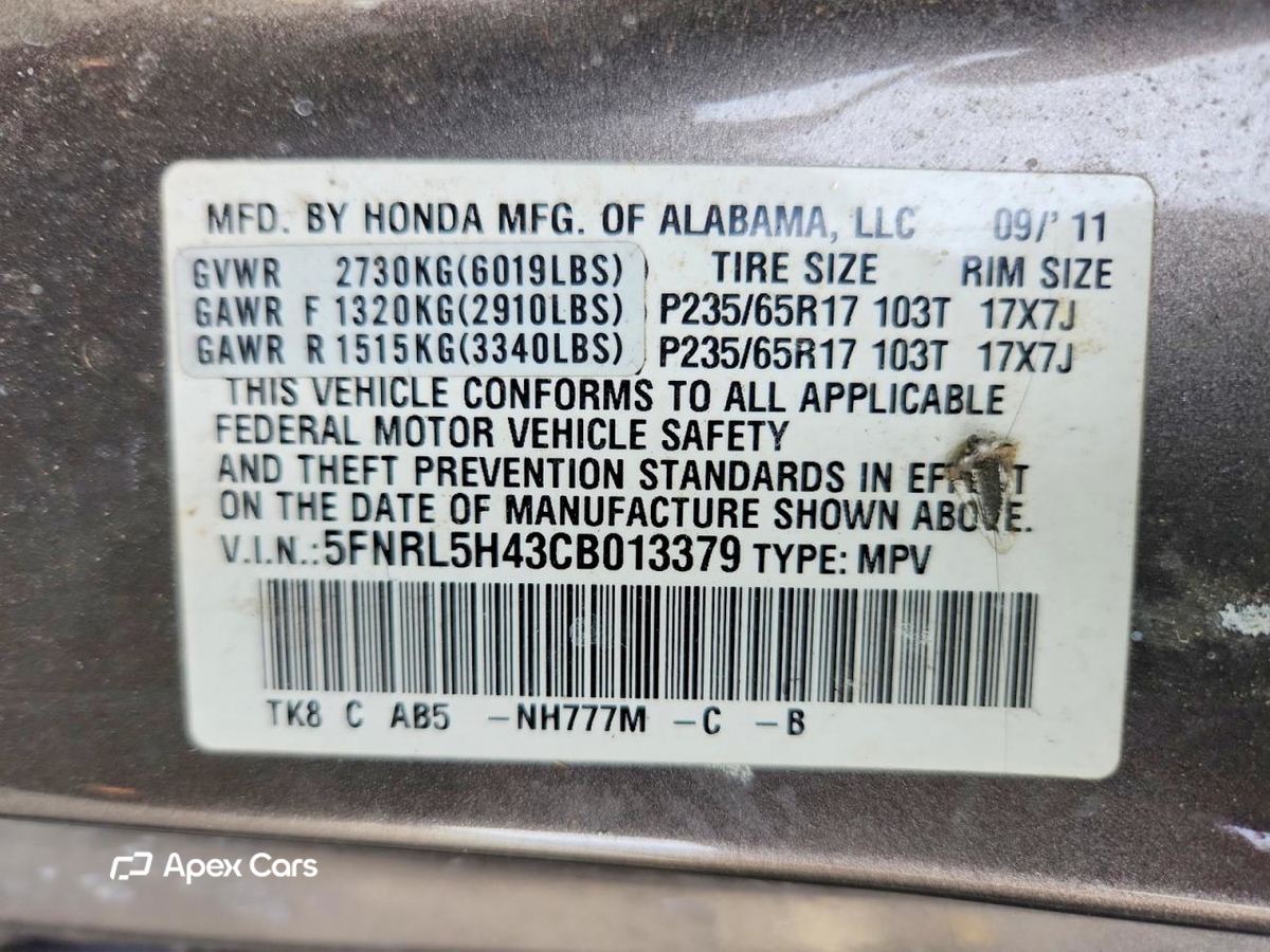 Honda Odyssey 2012