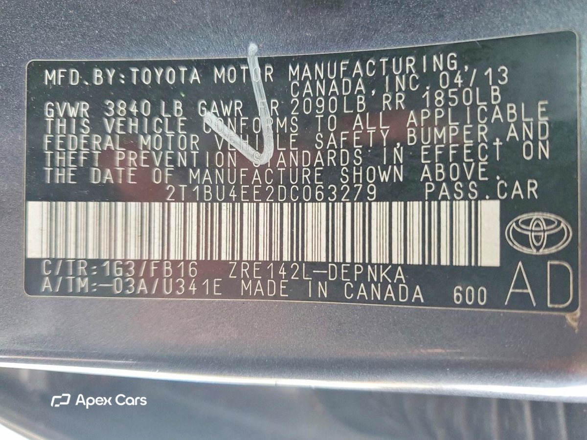 Toyota Corolla 2013