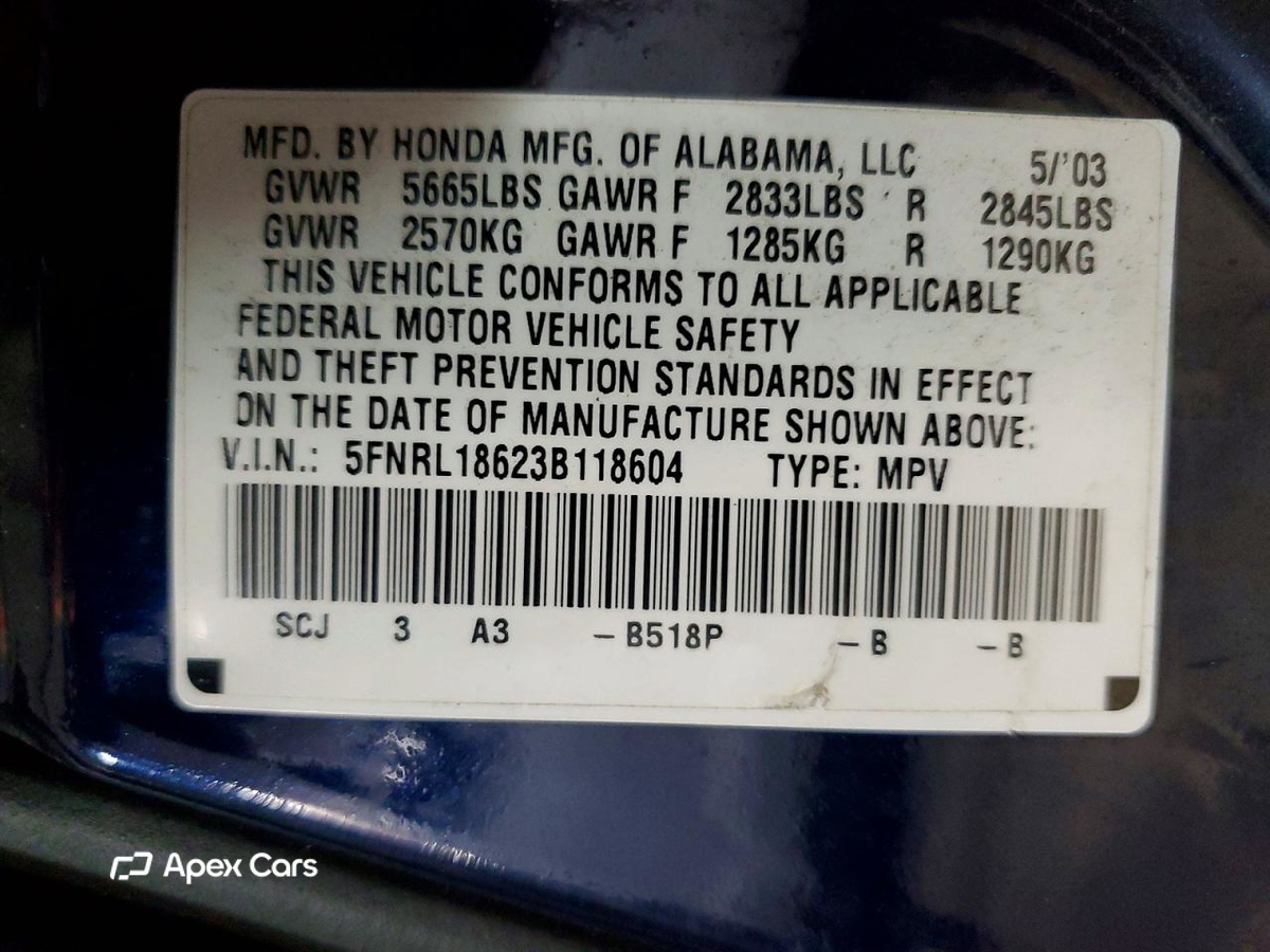Honda Odyssey 2003