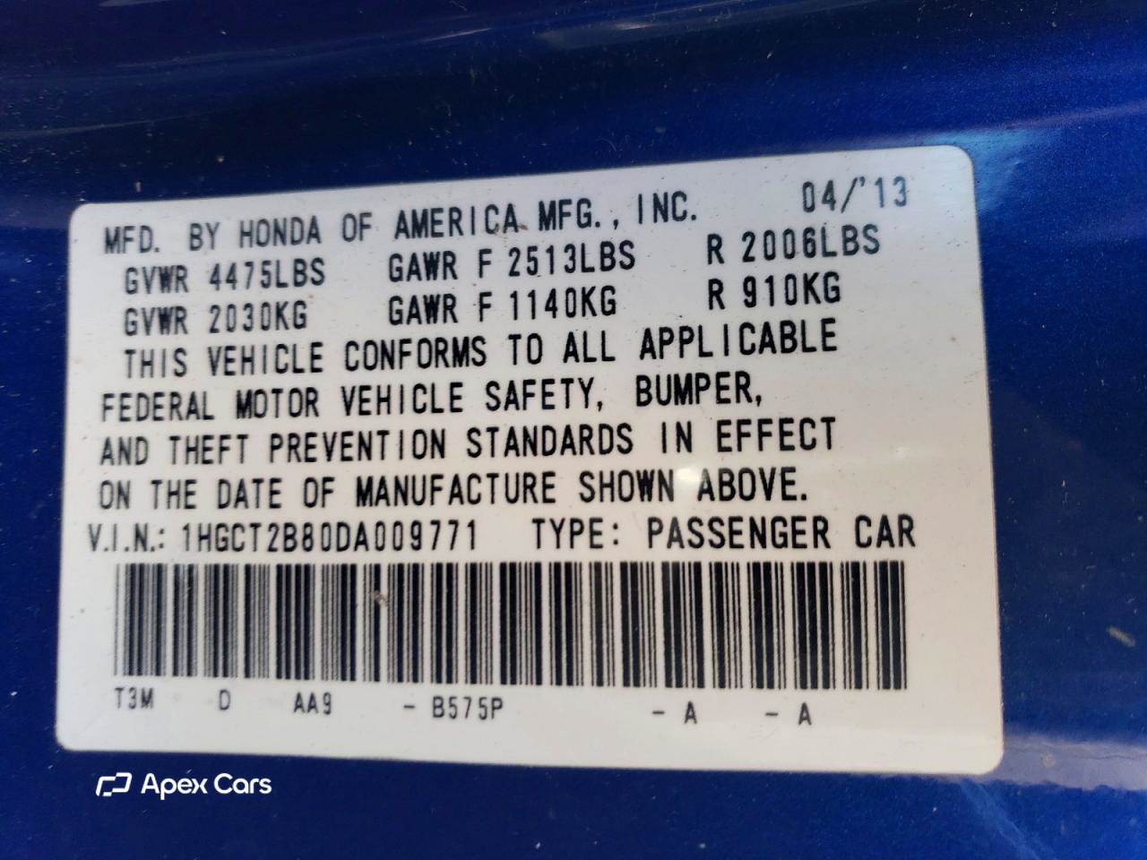 Honda Accord 2013