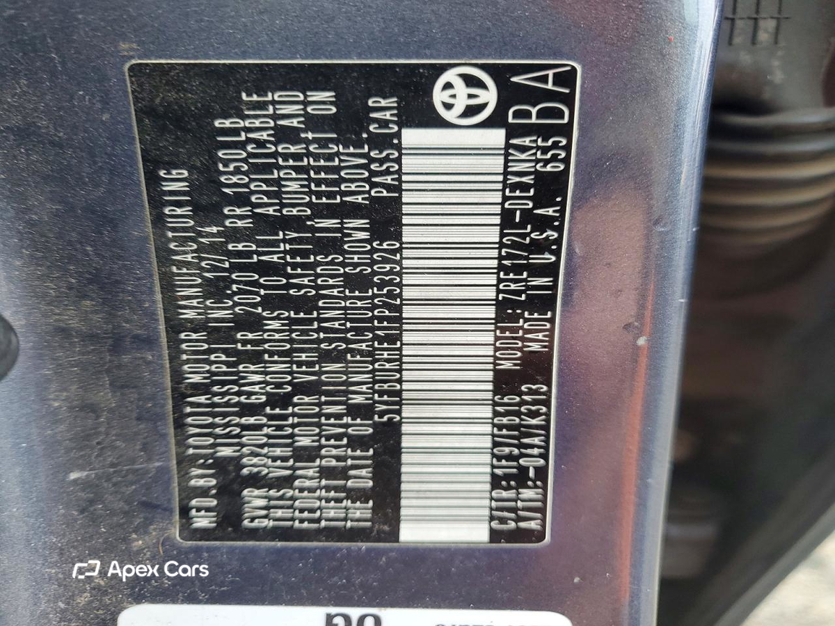 Toyota Corolla 2015