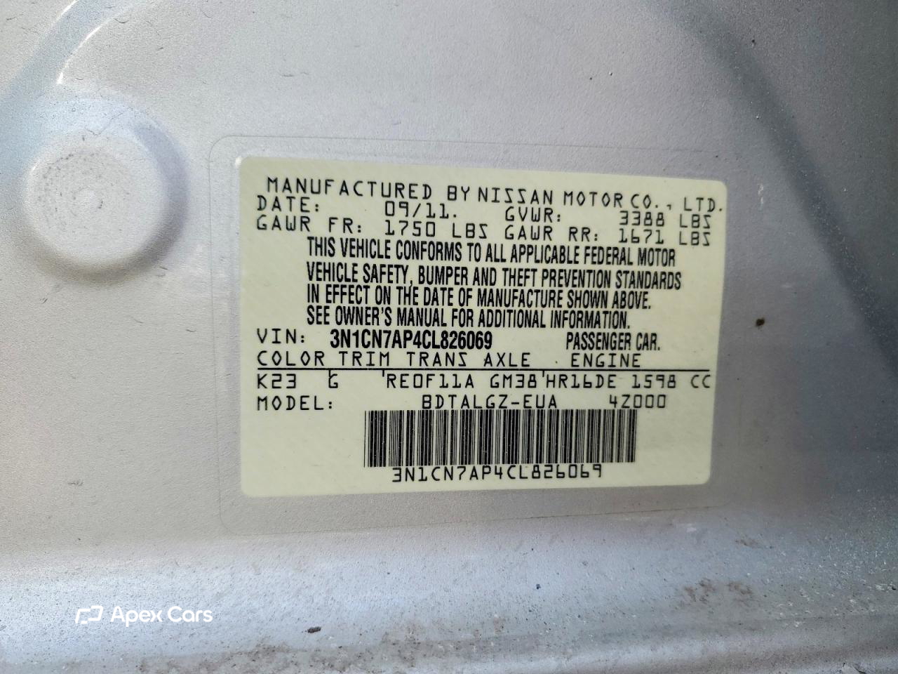 Nissan Versa 2012