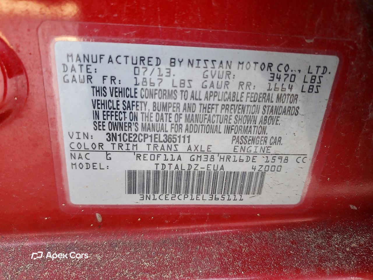 Nissan Versa 2014