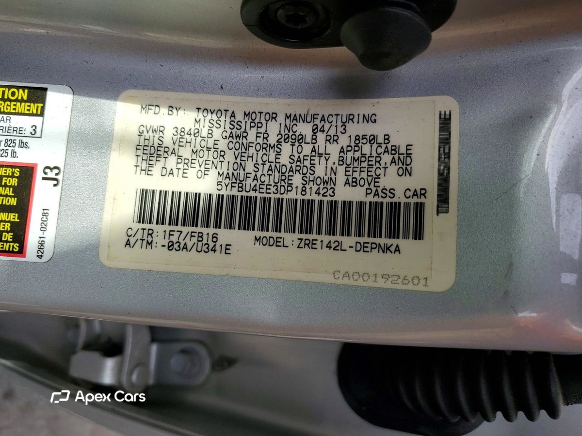 Toyota Corolla 2013