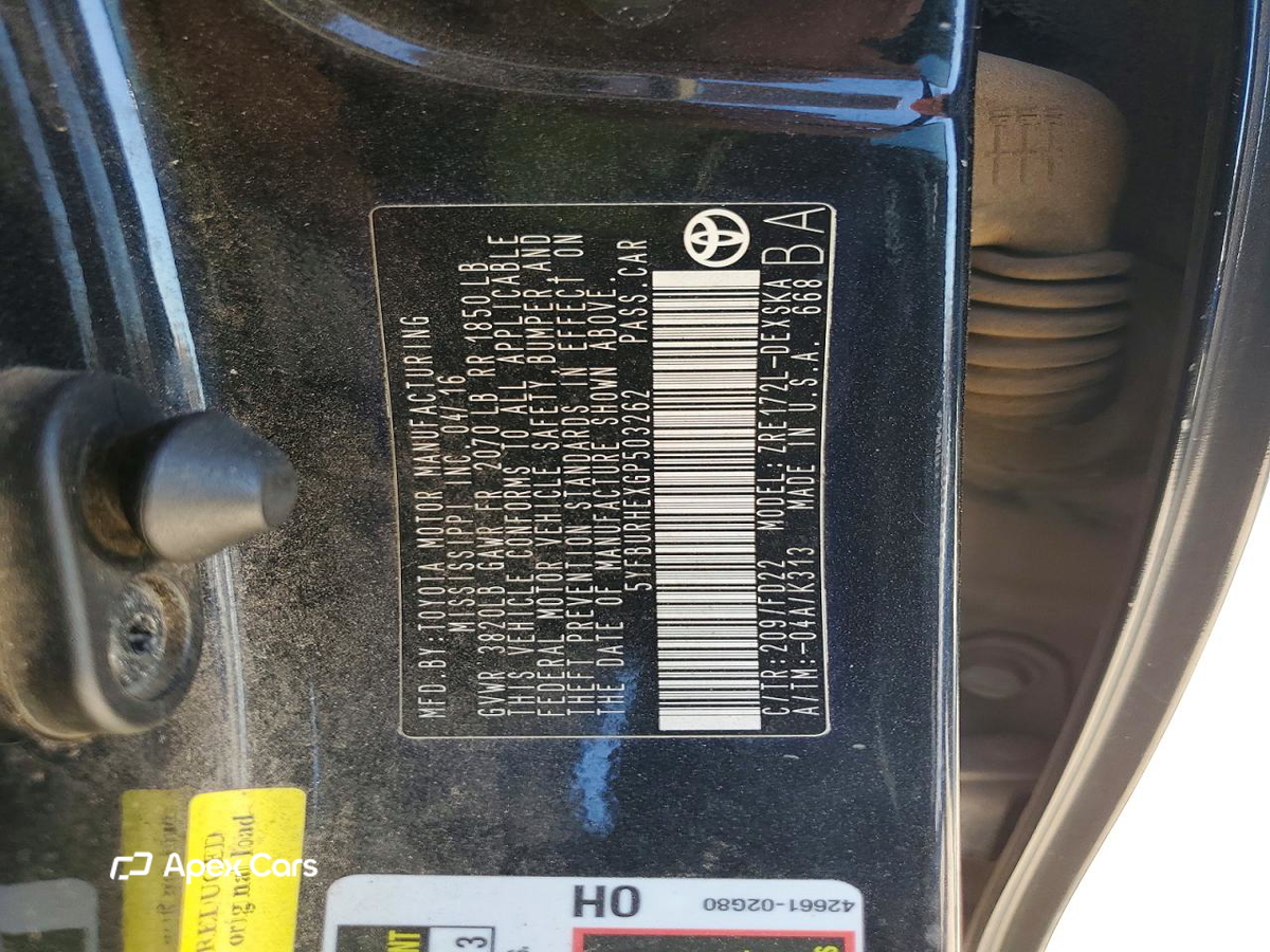 Toyota Corolla 2016