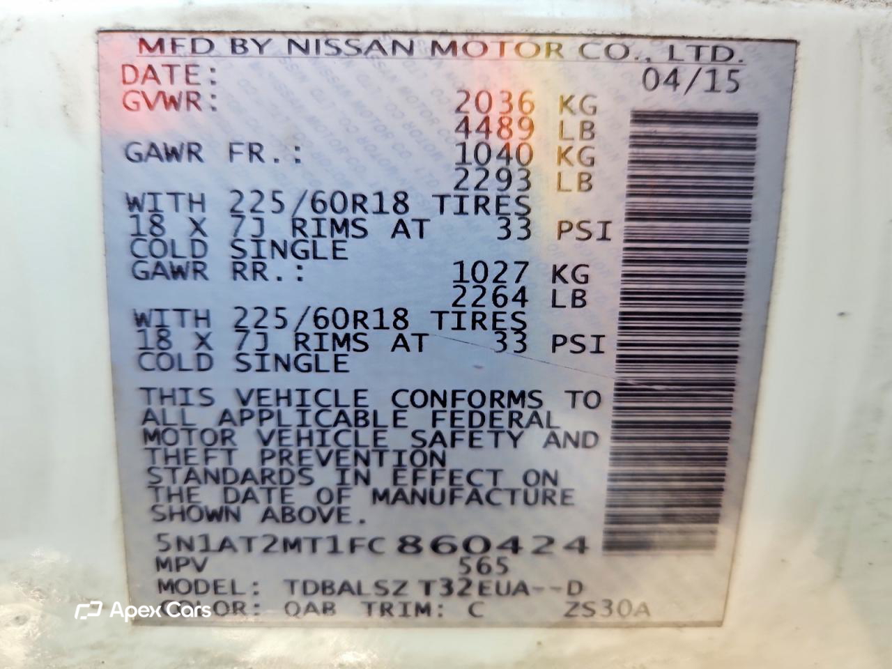 Nissan Rogue 2015