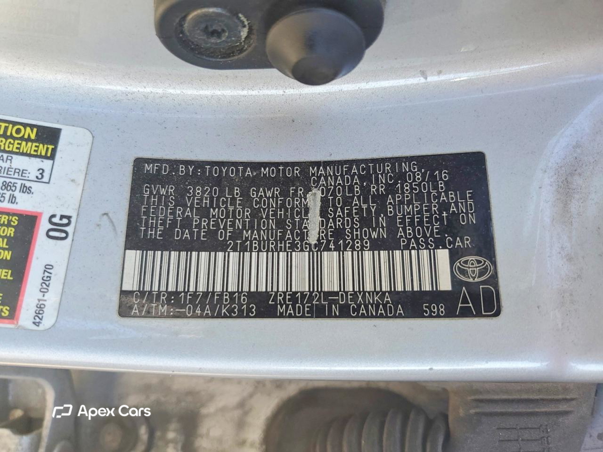 Toyota Corolla 2016
