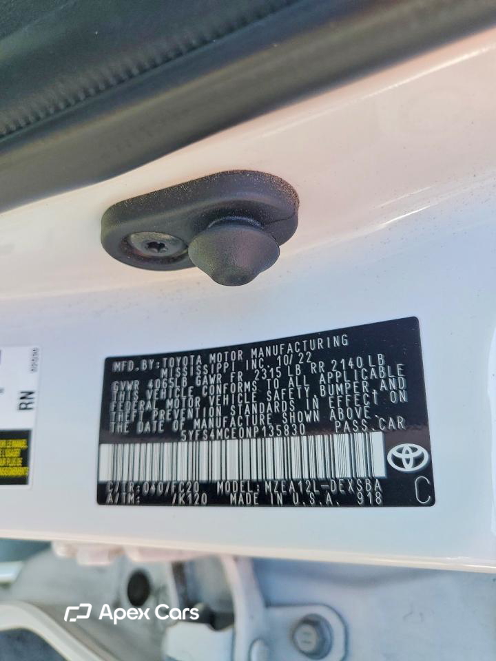 Toyota Corolla 2022