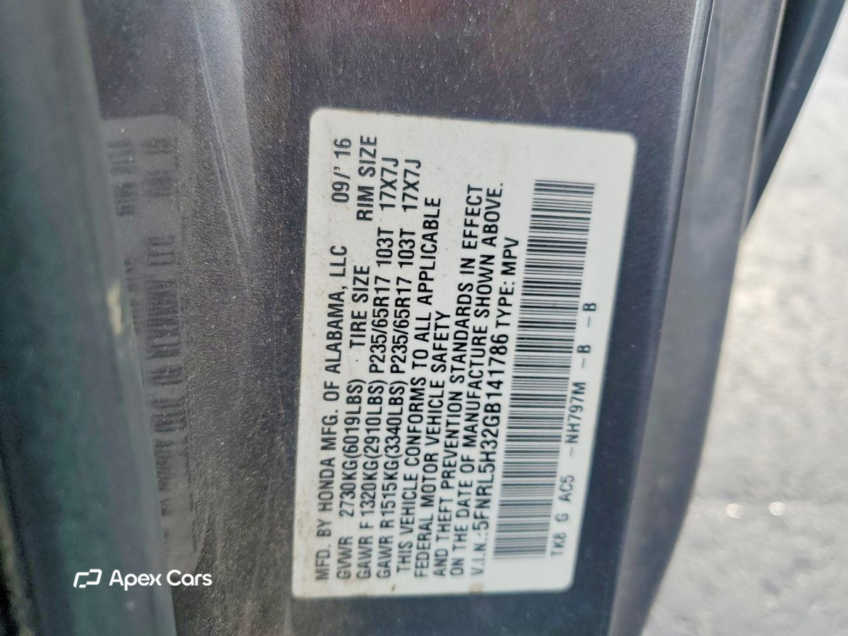 Honda Odyssey 2016