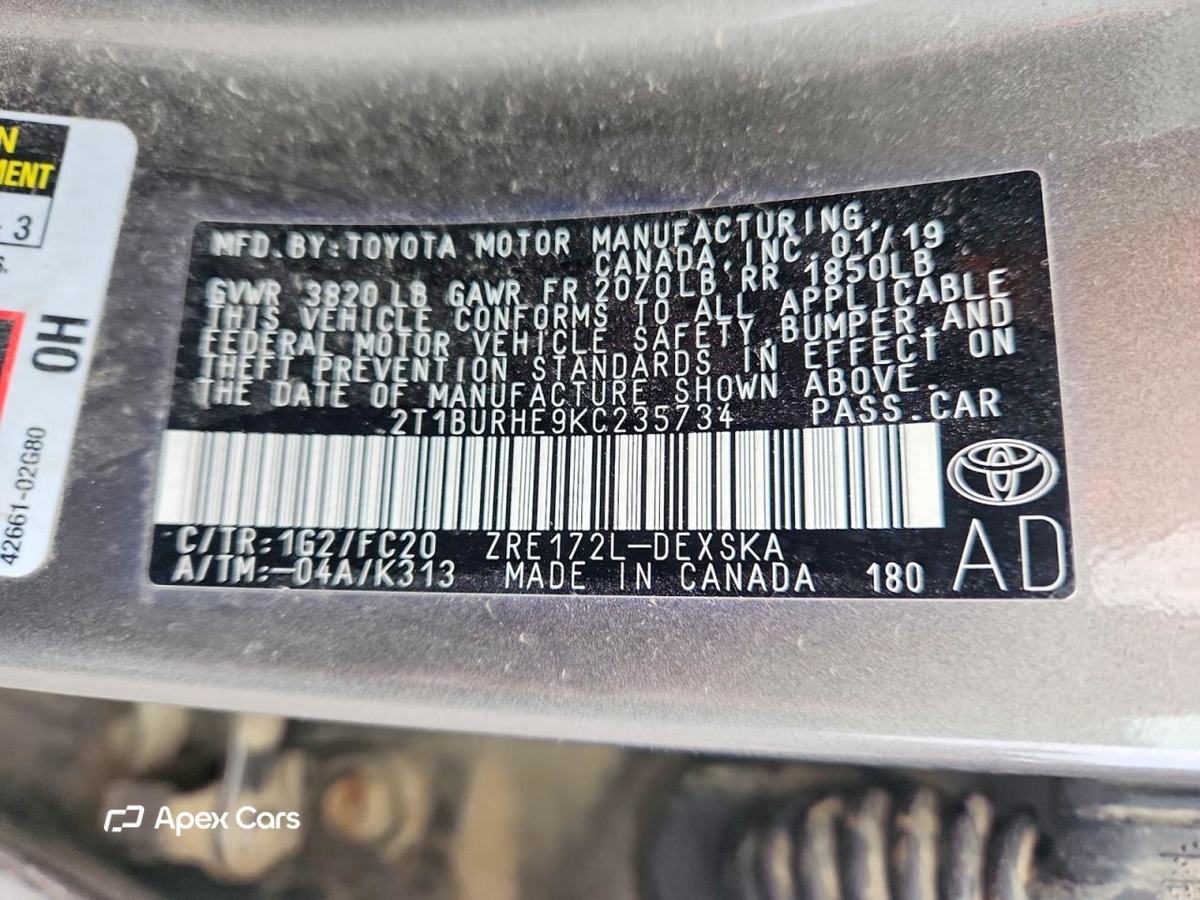Toyota Corolla 2019