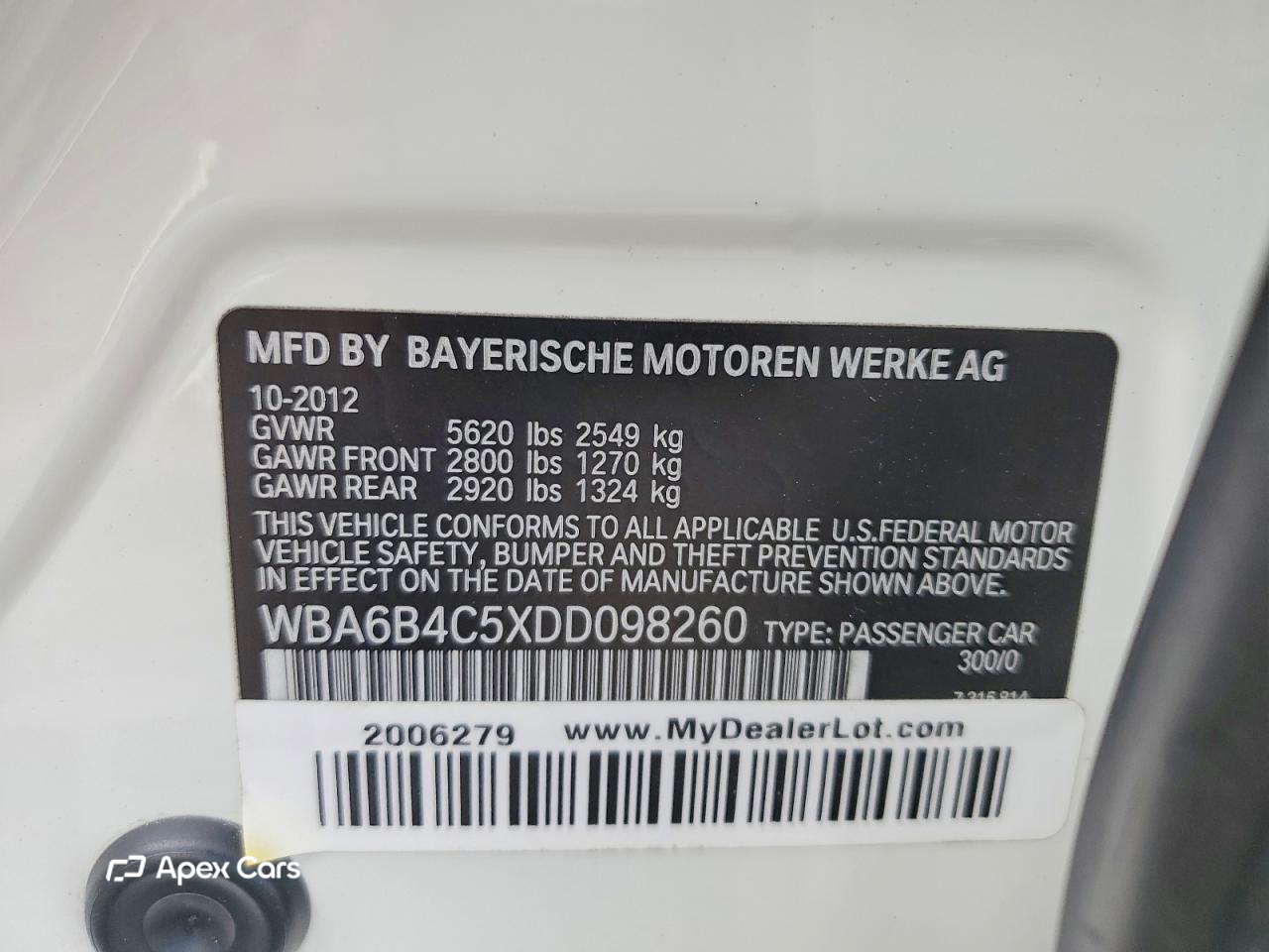 BMW Series 6 2013