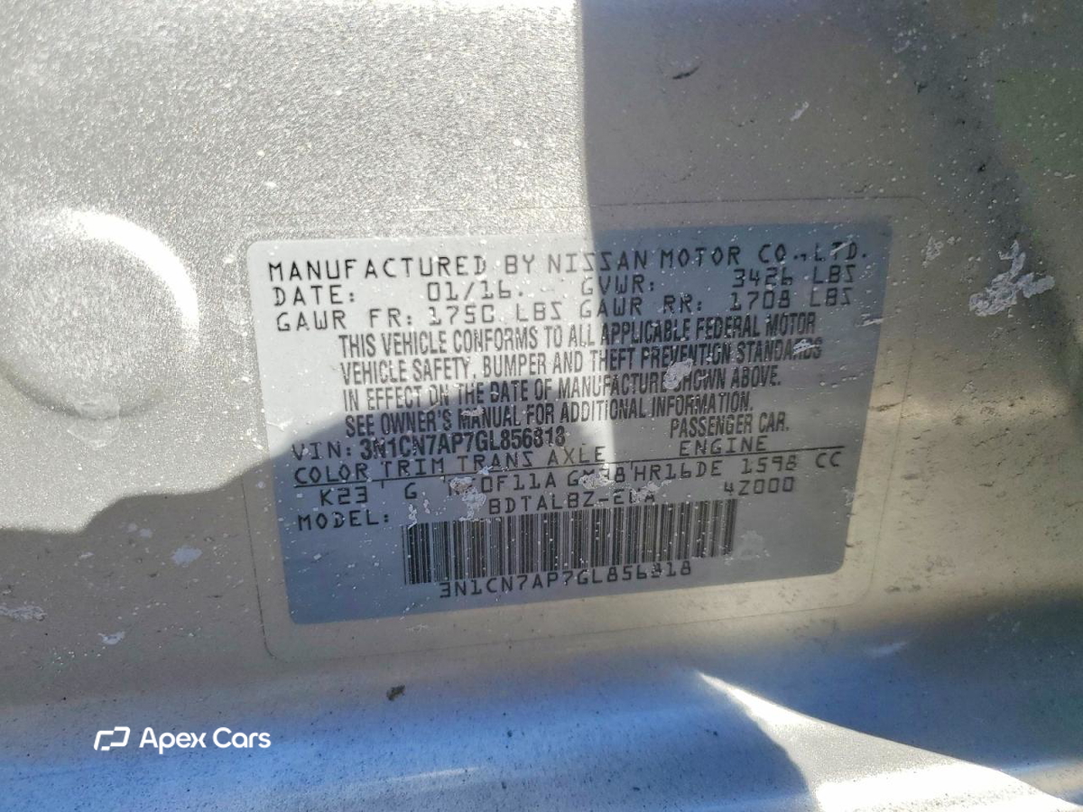 Nissan Versa 2016