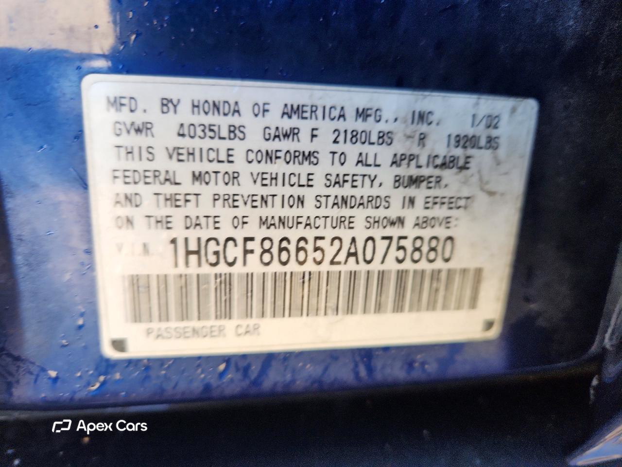 Honda Accord 2002