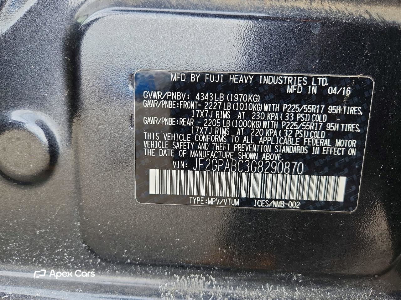Subaru XV 2016