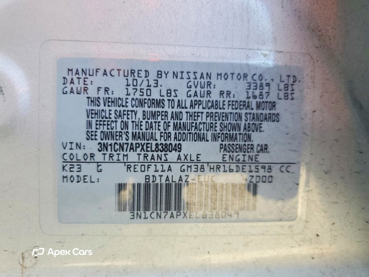 Nissan Versa 2014