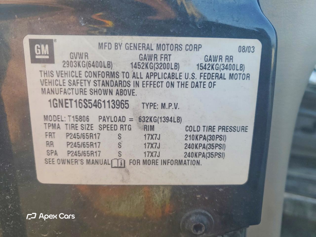 Chevrolet TrailBlazer 2004