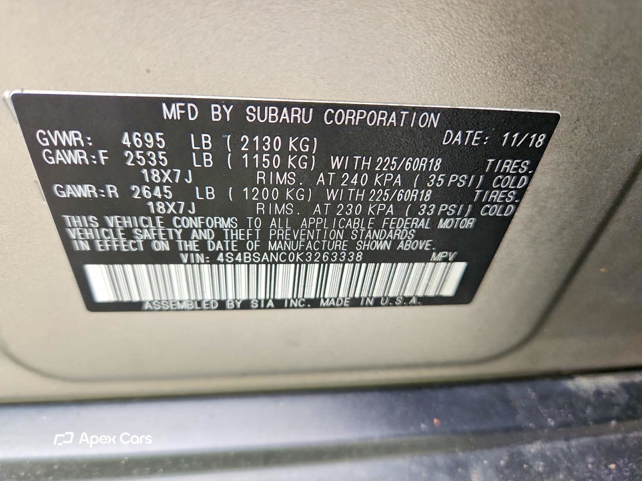 Subaru Outback 2019