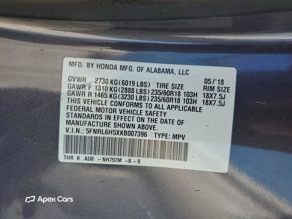 Honda Odyssey 2019