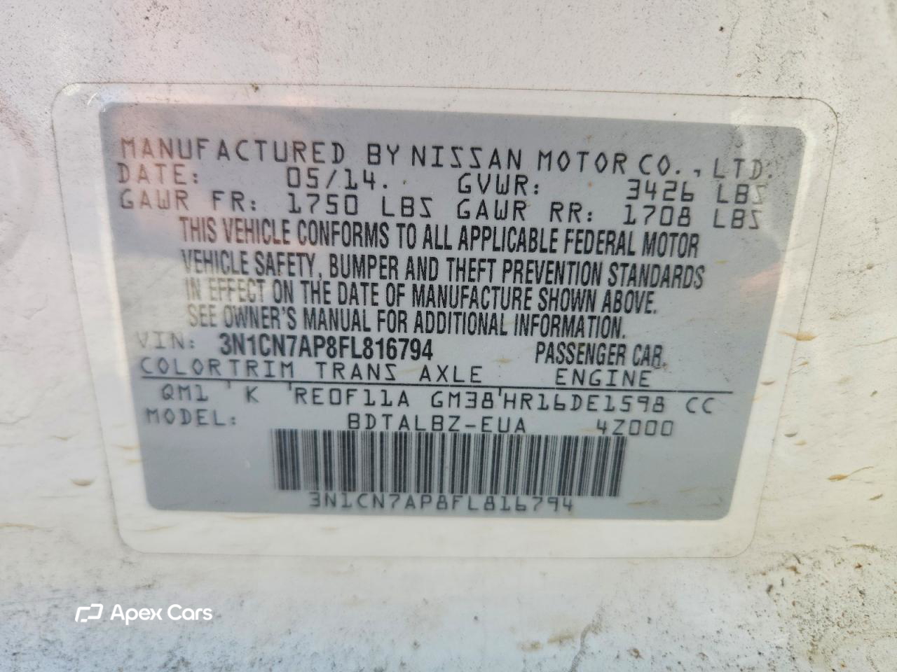 Nissan Versa 2015