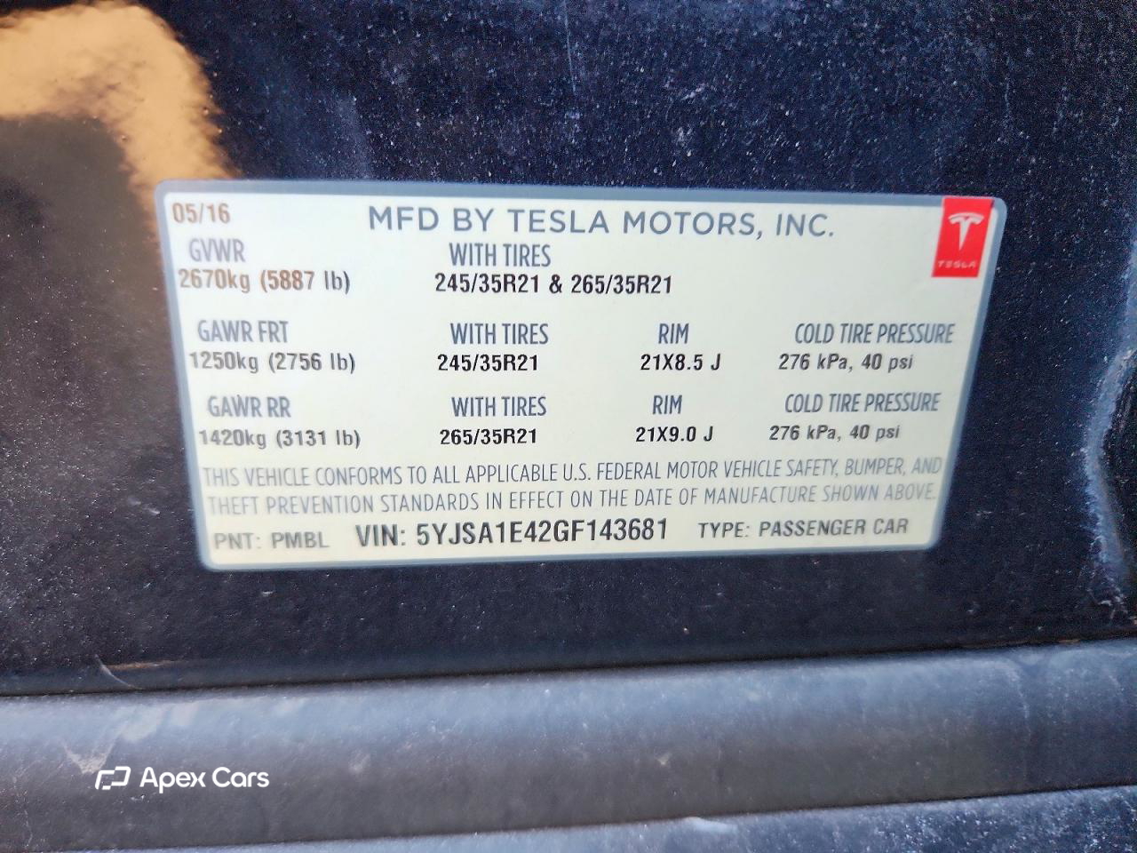 Tesla Model S 2016