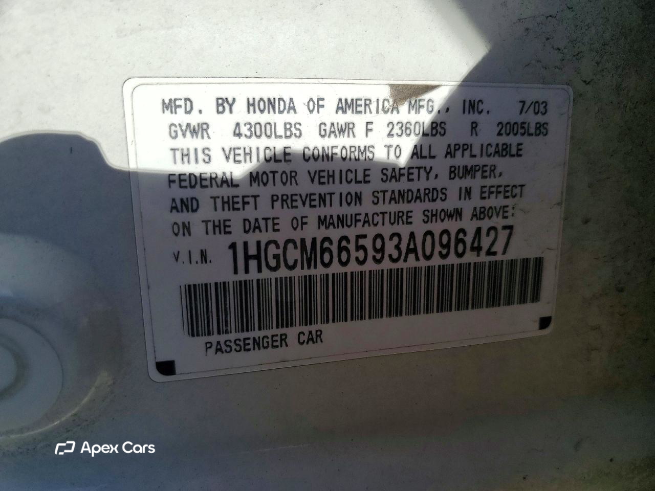 Honda Accord 2003