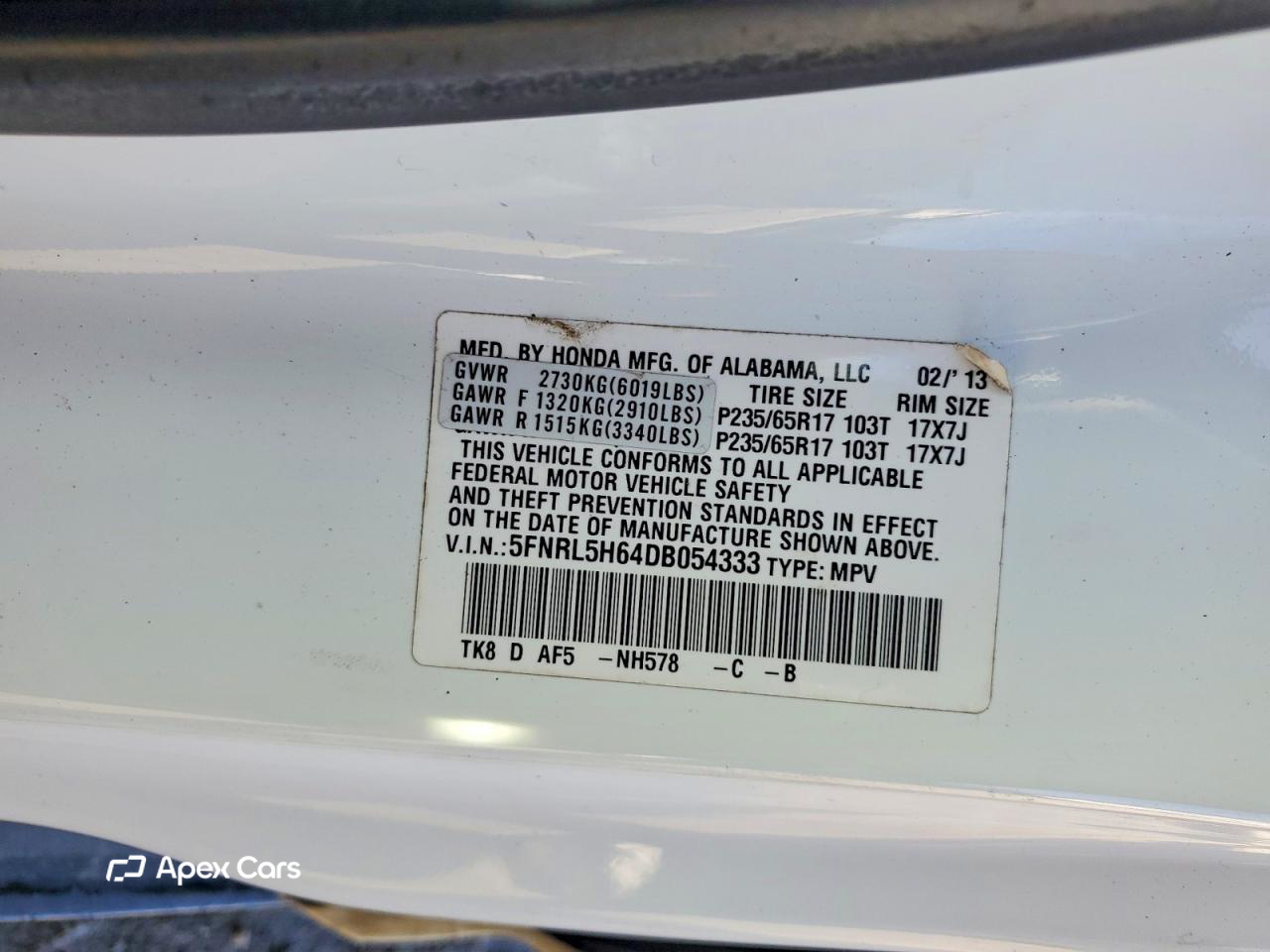 Honda Odyssey 2013