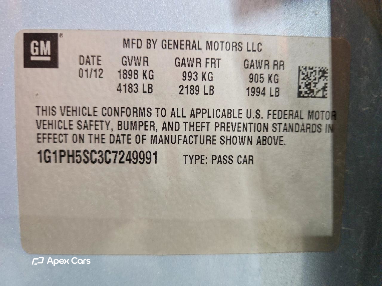 Chevrolet Cruze 2012