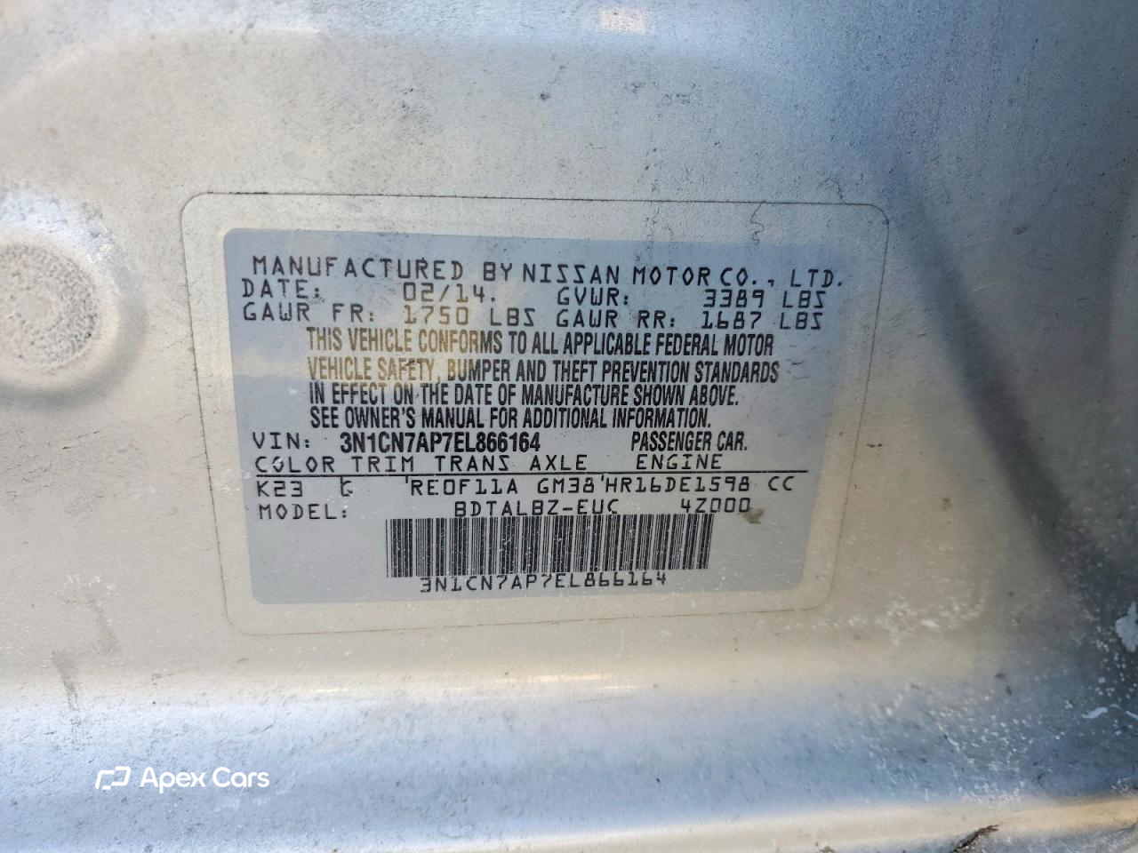 Nissan Versa 2014