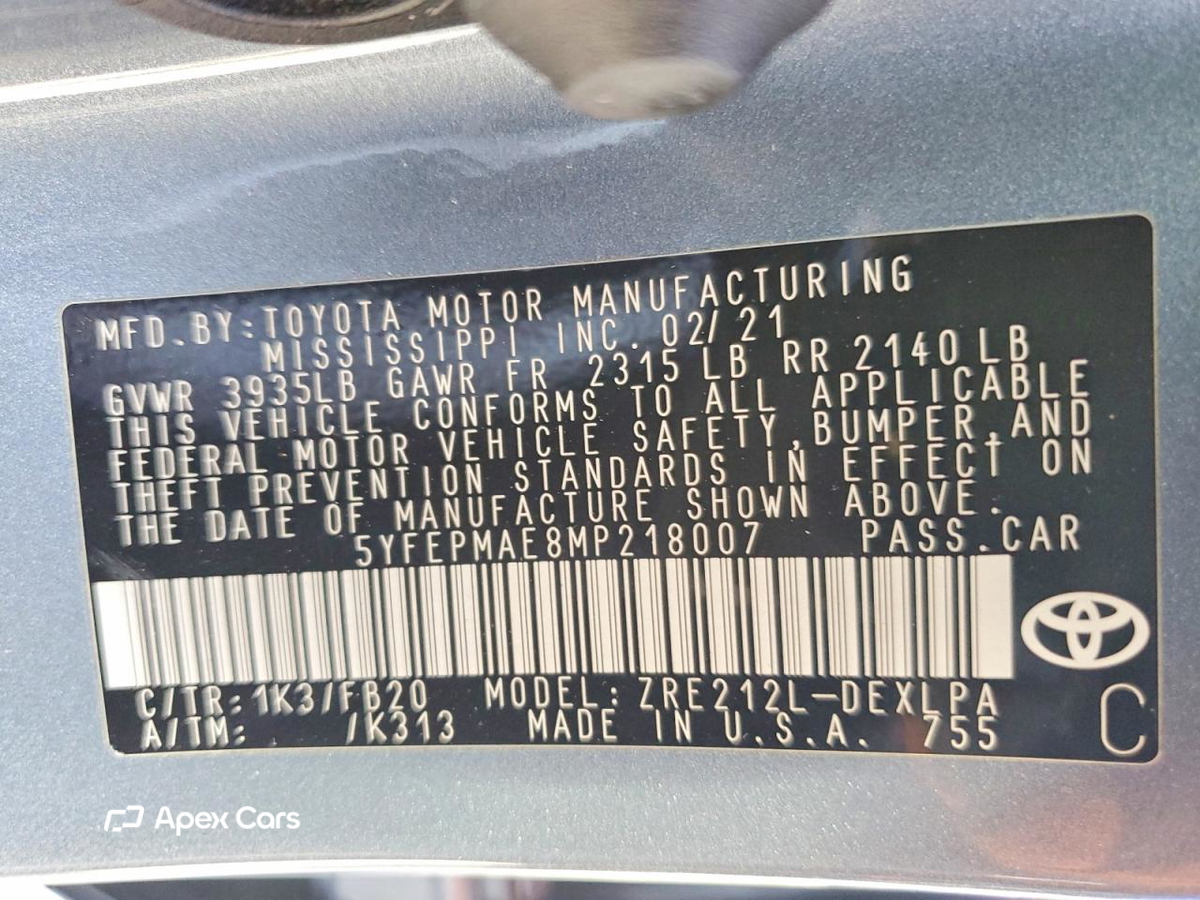 Toyota Corolla 2021
