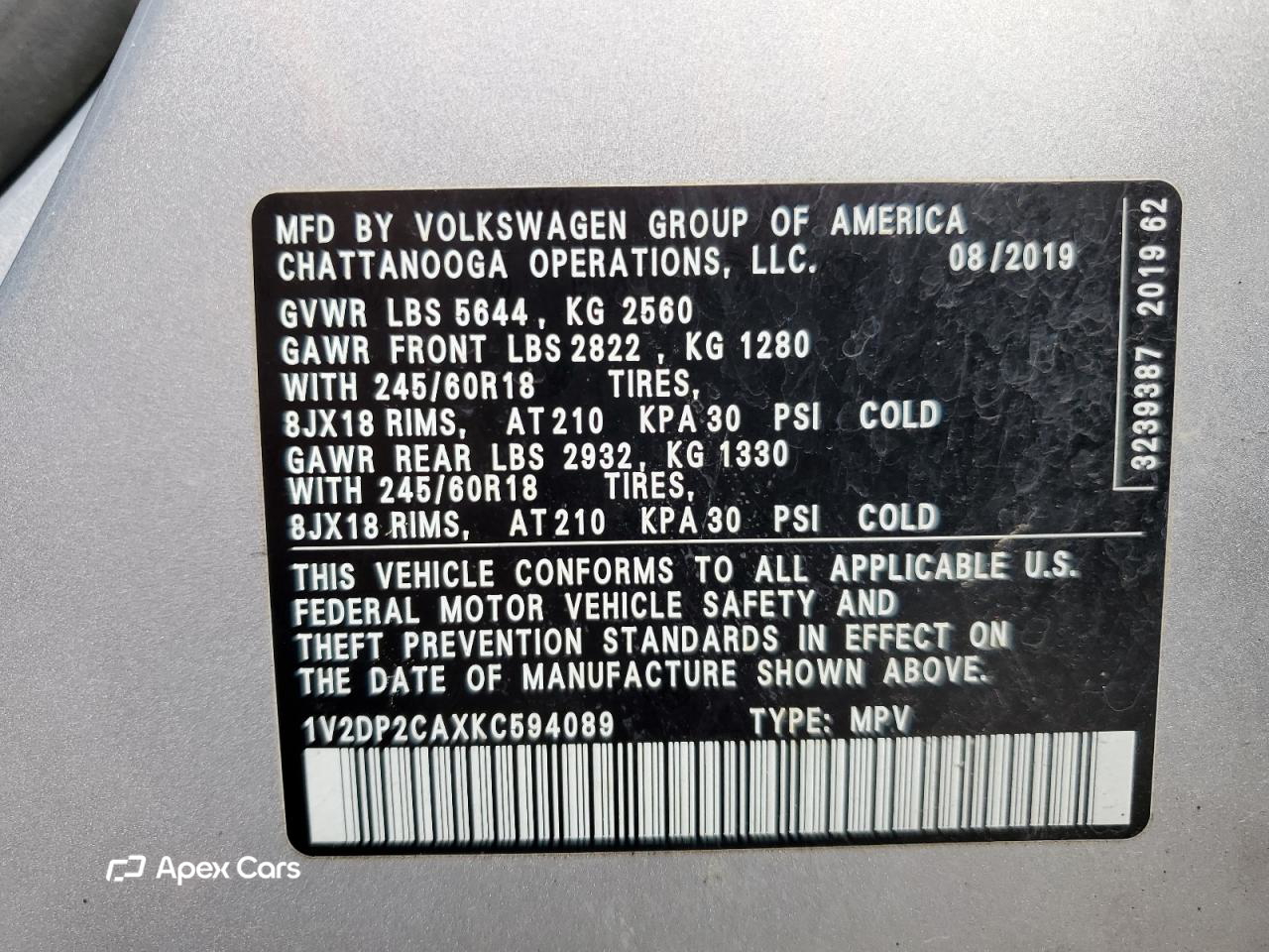 Volkswagen Atlas 2019