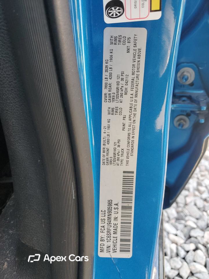 RAM 1500 2021