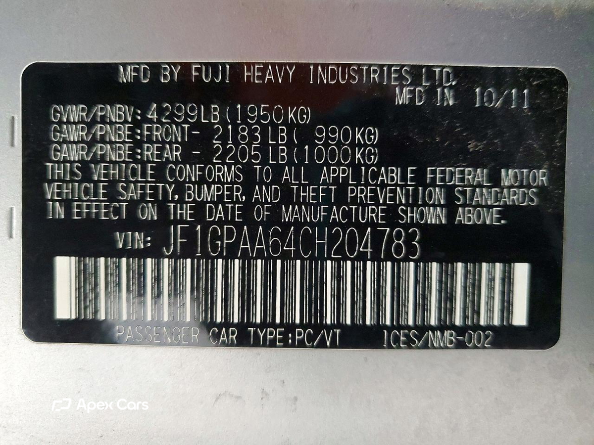 Subaru Impreza 2012