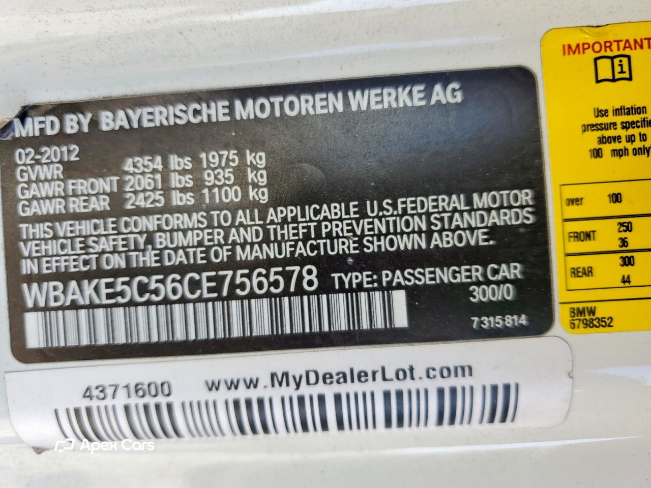 BMW Series 3 2012